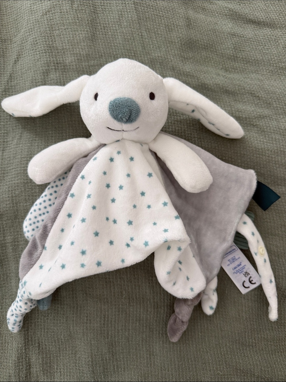 Plush Bunny Comforter Security Blanket - White & Gray